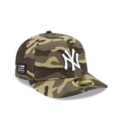 Green New York Yankees Hat - New Era MLB Armed Forces Weekend Low Profile 59FIFTY Fitted Caps USA2390567